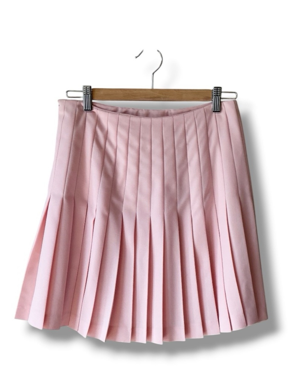 Vintage KORS Made in Italy by Compagnia ‘90’s Pink Pleated Wool Skirt Size 10